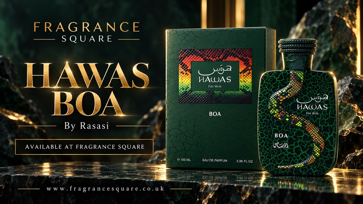 Rasasi Hawas Boa perfume available at Fragrance Square