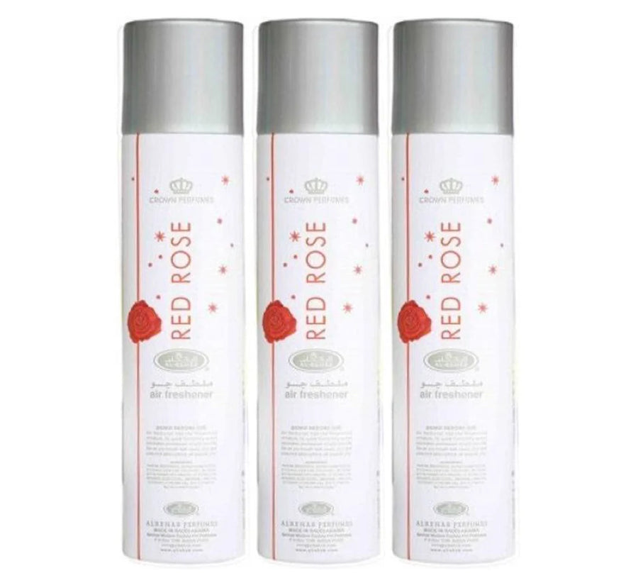 Red rose Air Freshener (300ml) pack of 3 Arabian Luxury Fragrance Scent Long Lasting