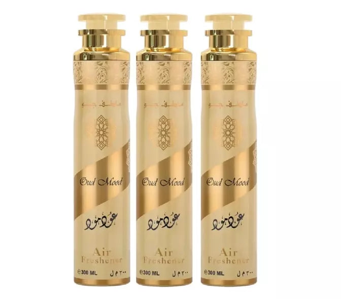 3 x OUD MOOD 300ML ARABIAN HIGH QUALITY FRESHNER BY LATTAFA