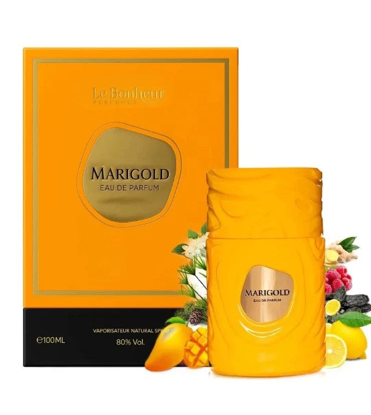 LE BONHEUR MARIGOLD EDP FOR MEN 100ML creating A Bold And Elegant Presence.