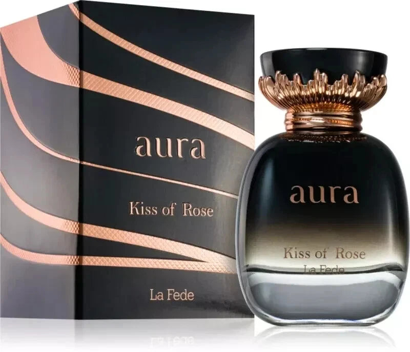 Aura Kiss of Rose 100ml EDP by La Fede (Khadlaj) Apple Rose Vanilla & Musk NEW