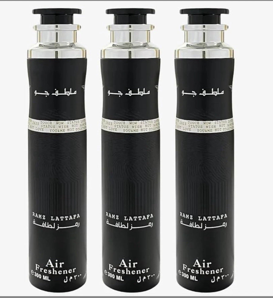 Ramz Silver Air Freshener 3x300ml (pack of 3) Lattafa Vanilla Amber Room Spray