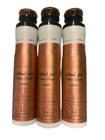 Fakhar Lattafa gold Air Freshener Spray 300ml pack of 3