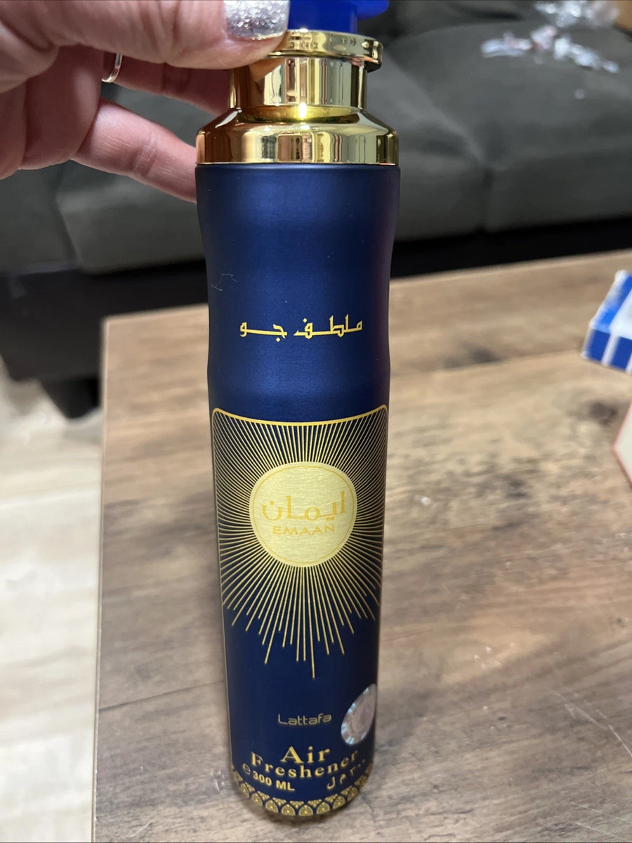3 pack of Lattafa Emaan Air Fresher Long Lasting Fragrance 3x300ml