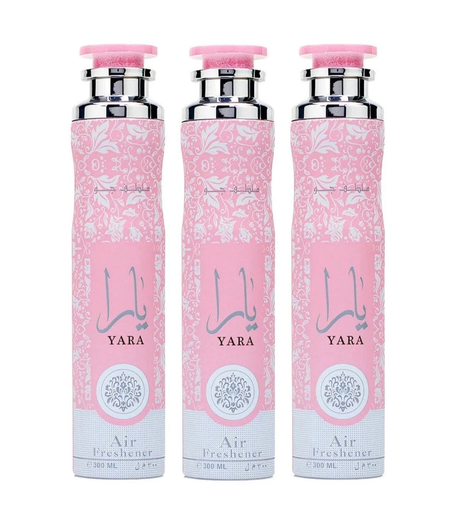 Lattafa Yara Pink Air Freshener - Long Lasting Fragrance ( 3 x 300ml Bundle )