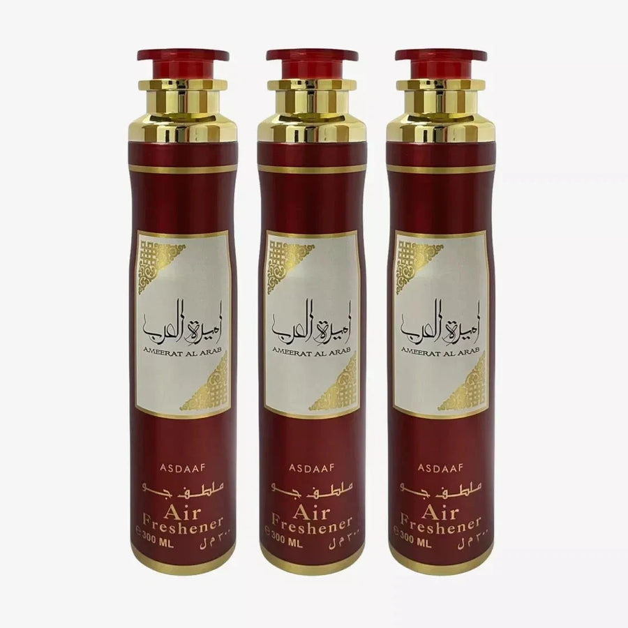 3Pcs Ameerat Al Arab Asdaaf 300ml Dubai Air Freshener Car/ Room Spray