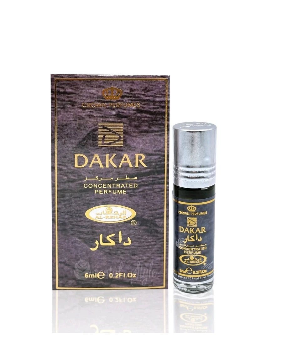 DAKAR 6ml Roll On by Al Rehab Crown Perfumes HALAL ATTAR ITR SET OF 6 X 6 ML