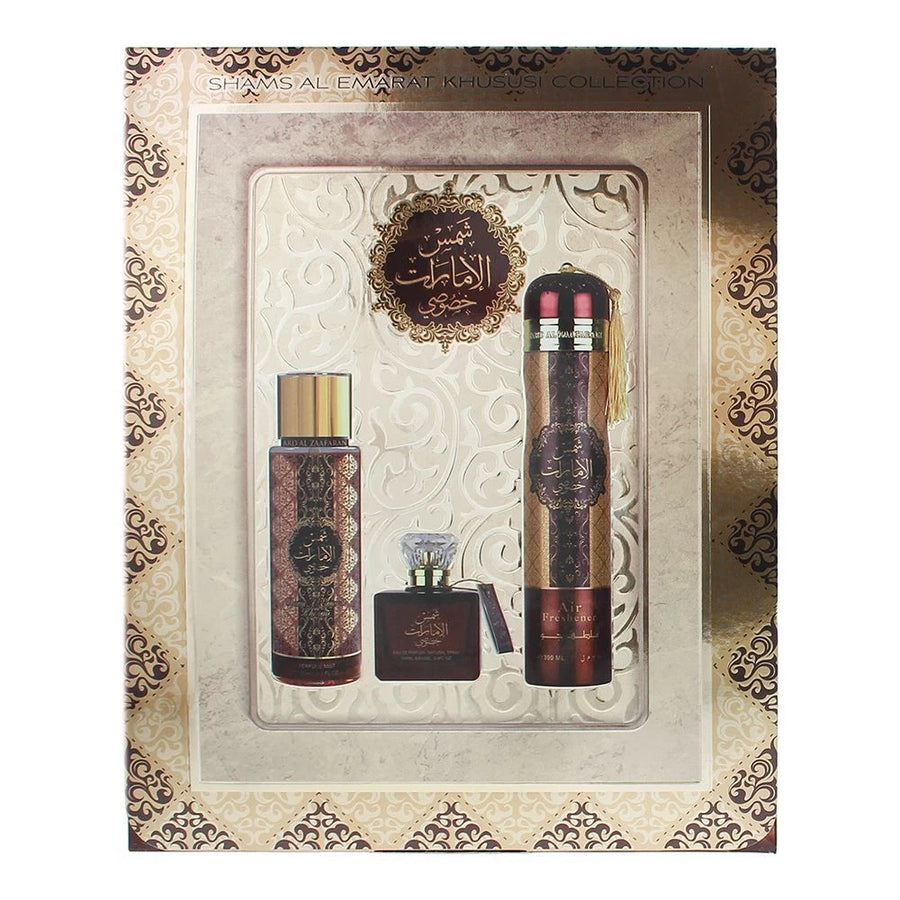 Ard Al Zaafaran Sham Al Emarat Khususi 3 Piece Gift Set