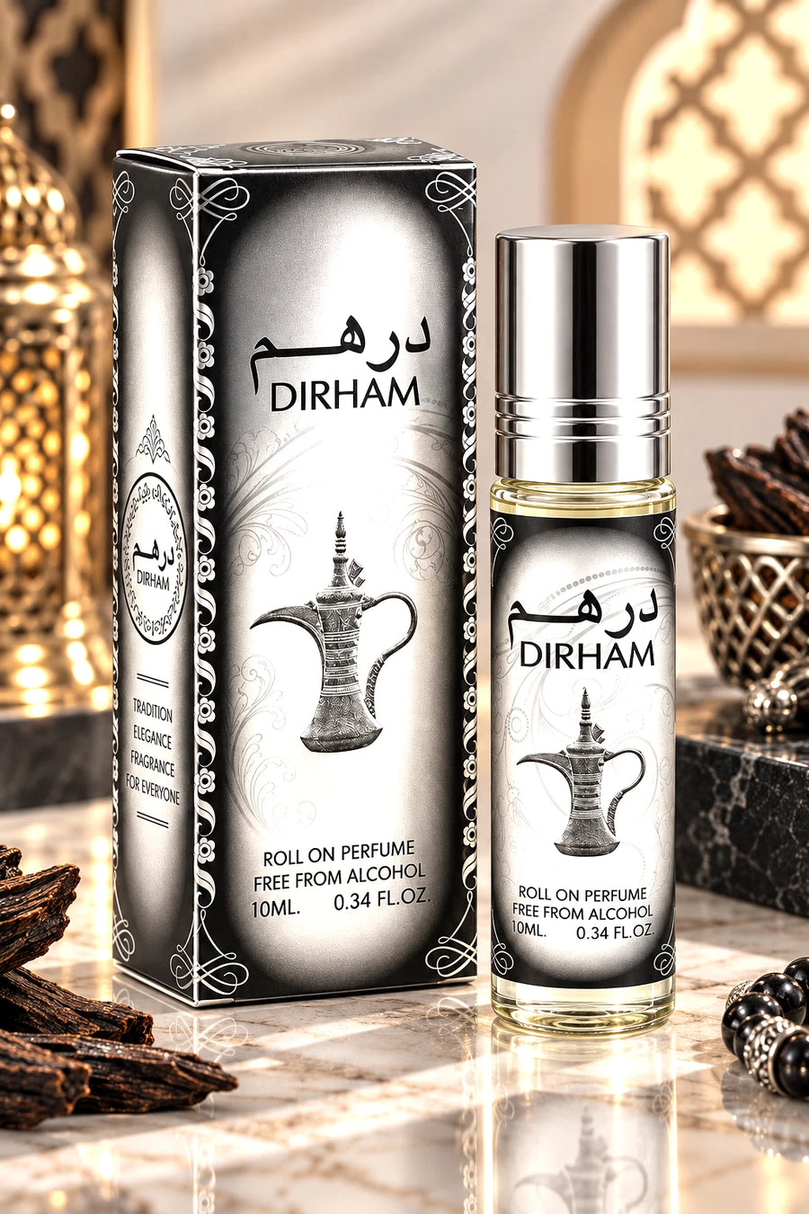3pac DIRHAM 10ml Roll On Attar Oil Perfume Fragrance Unisex